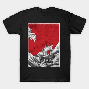 Kanagawa wave pirates luffy T-Shirt
